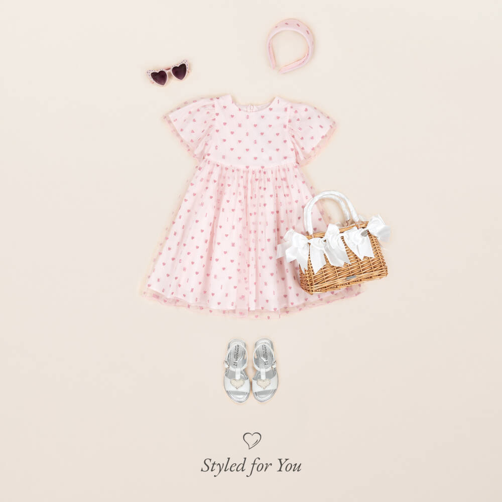 Angel's Face-Pink Heart Diamanté Sunglasses (UV400) | Childrensalon