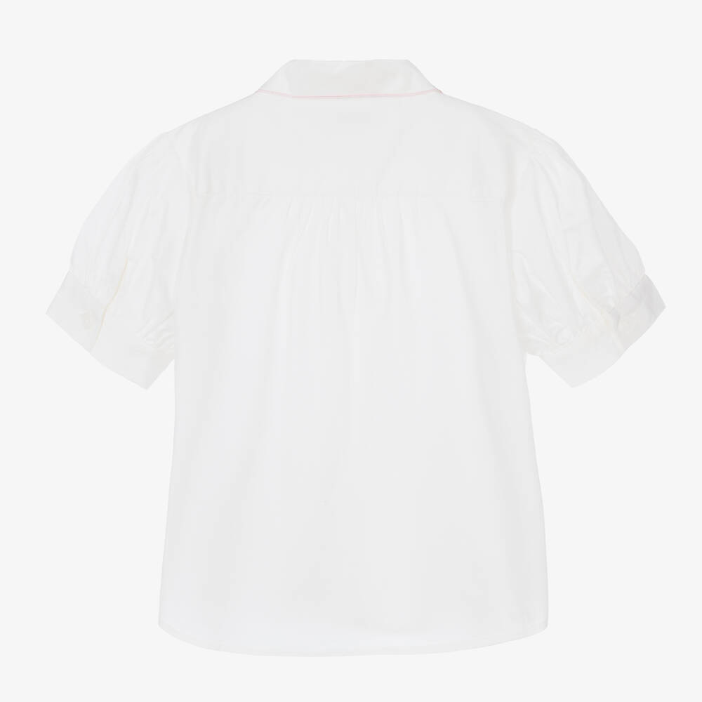 Angel's Face-بلوز تينز بناتي قطن بوبلين لون أبيض | Childrensalon