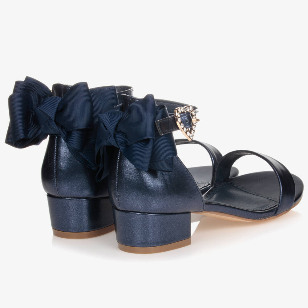 Angel's Face-Teen Navy Blue Bow Sandals | Childrensalon