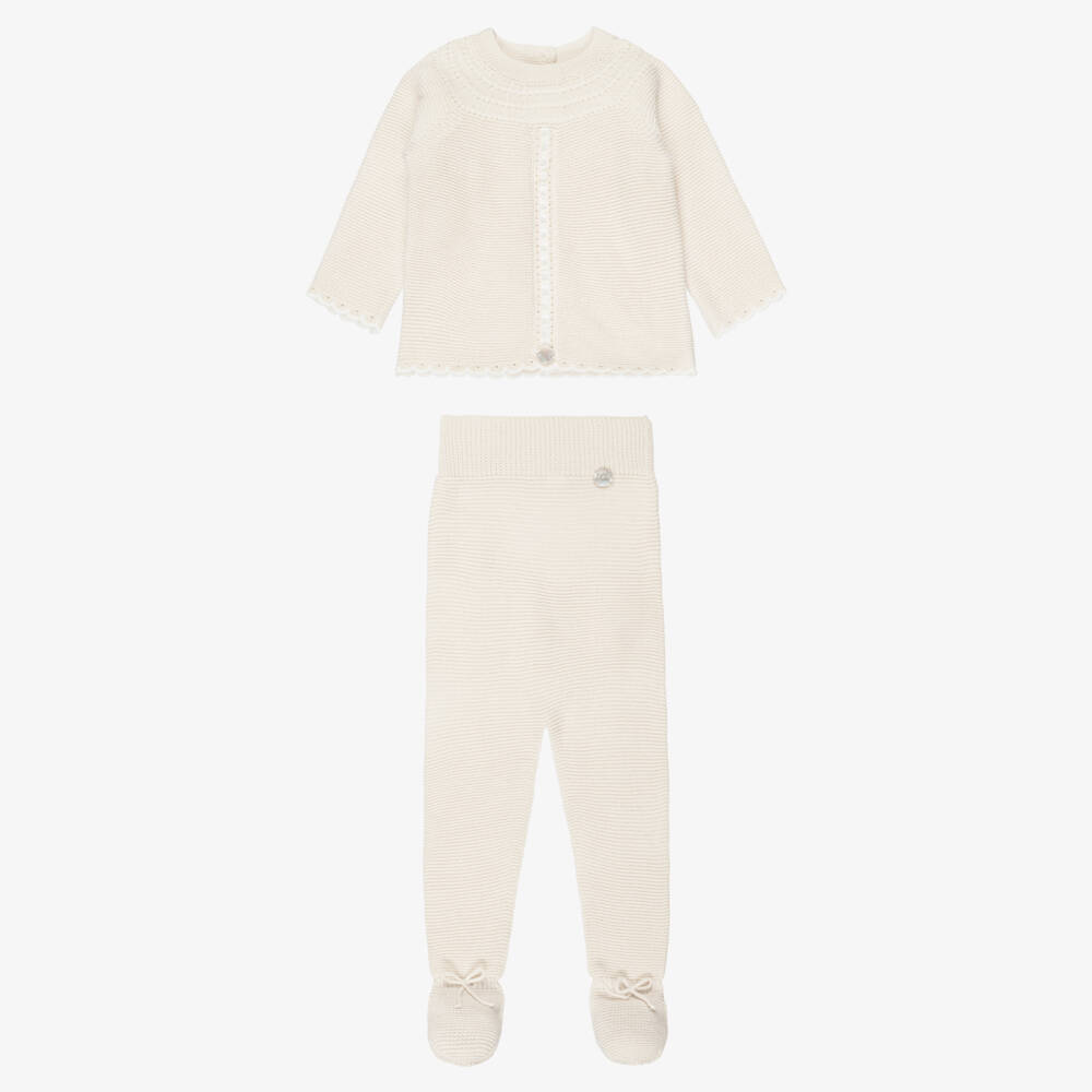 Artesanía Granlei-2 Piece Knitted Babygrow & Bonnet Set | Childrensalon