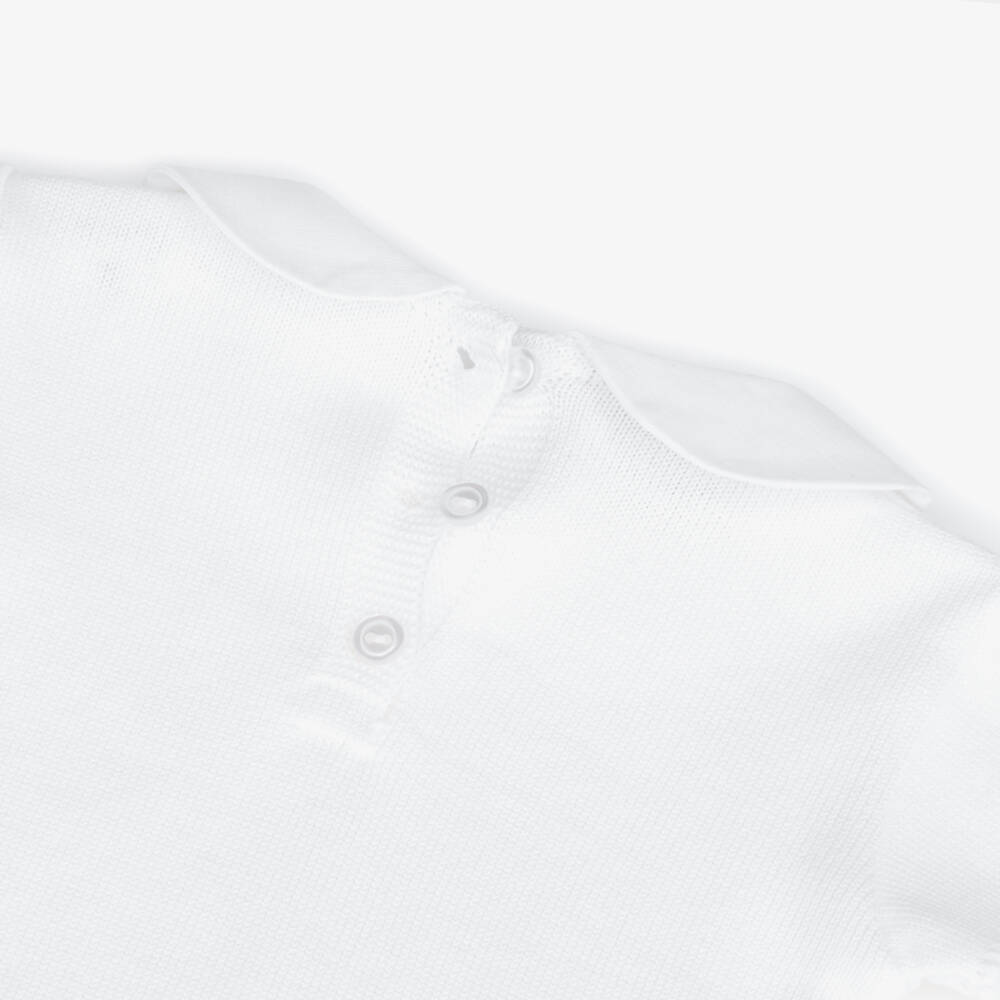 Artesanía Granlei-Baby Boys Green Duckling Knitted Babysuit Set | Childrensalon