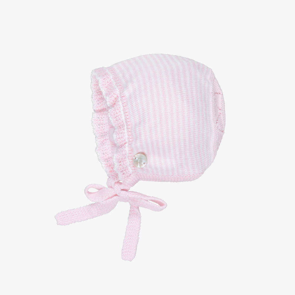 Artesanía Granlei-Baby Girls Pink Duck & Stripe Cotton Shorts Set  | Childrensalon