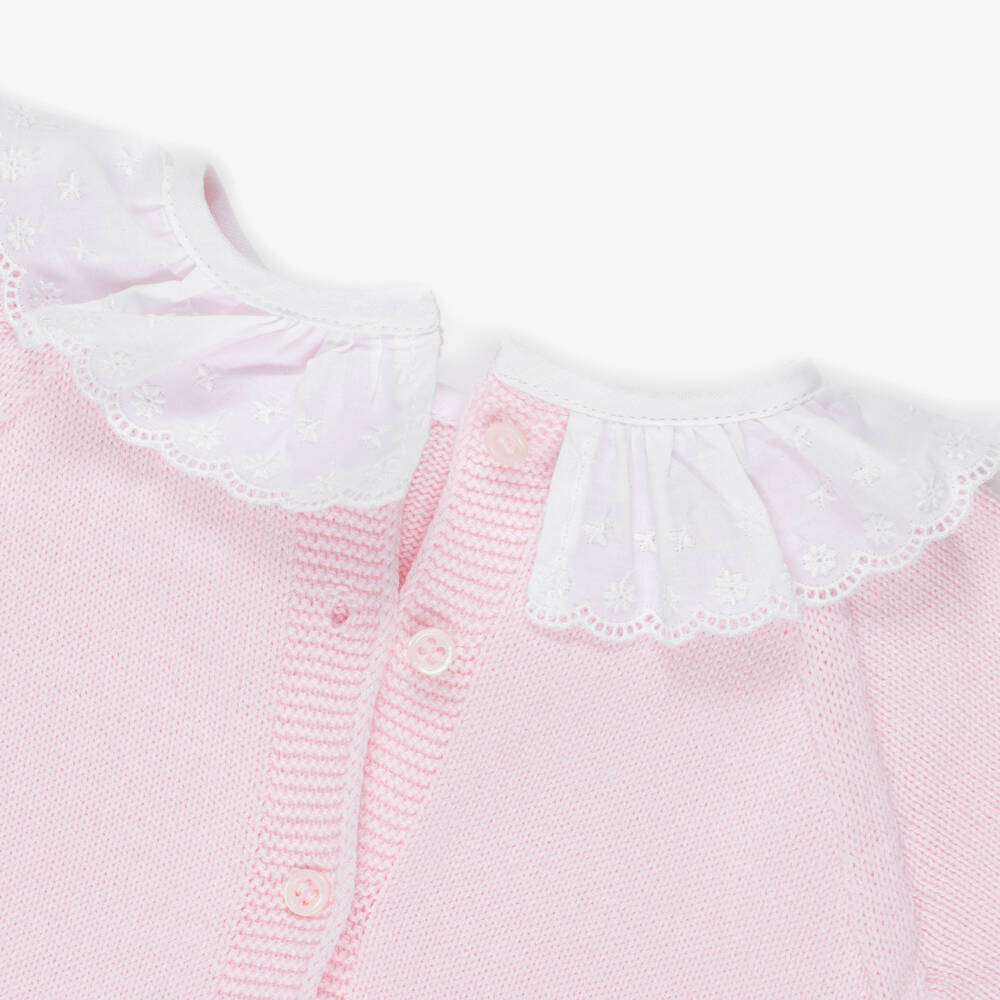 Artesanía Granlei-Baby Girls Pink Duck & Stripe Cotton Shorts Set  | Childrensalon