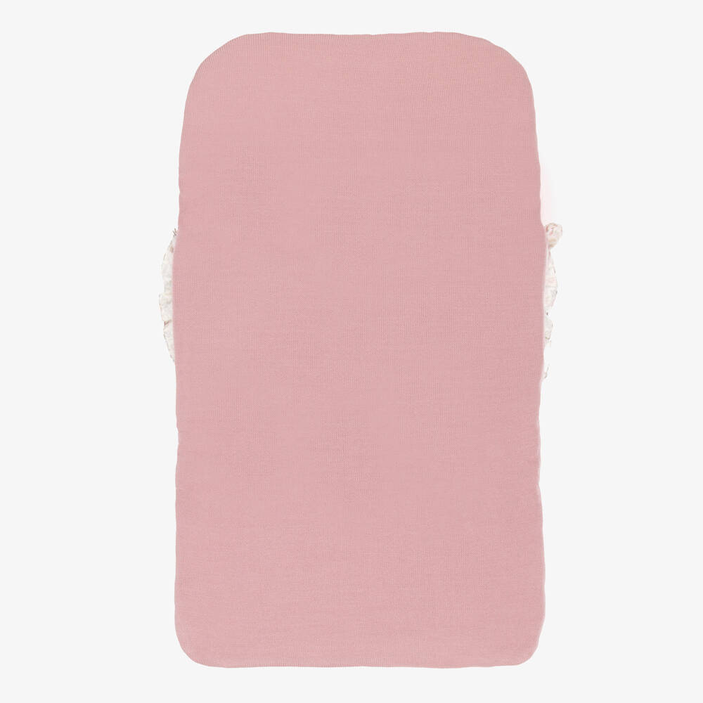 Artesanía Granlei-بيبي نيست محبوك بطبعة ورود لون زهري للمولودات (74 سم) | Childrensalon