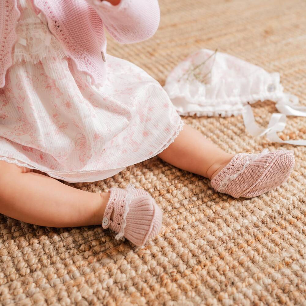 Artesanía Granlei-Пинетки розовые вязаные для малышек | Childrensalon