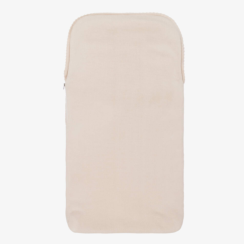 Artesanía Granlei-Beige Knitted Bunny Baby Nest (70cm) | Childrensalon