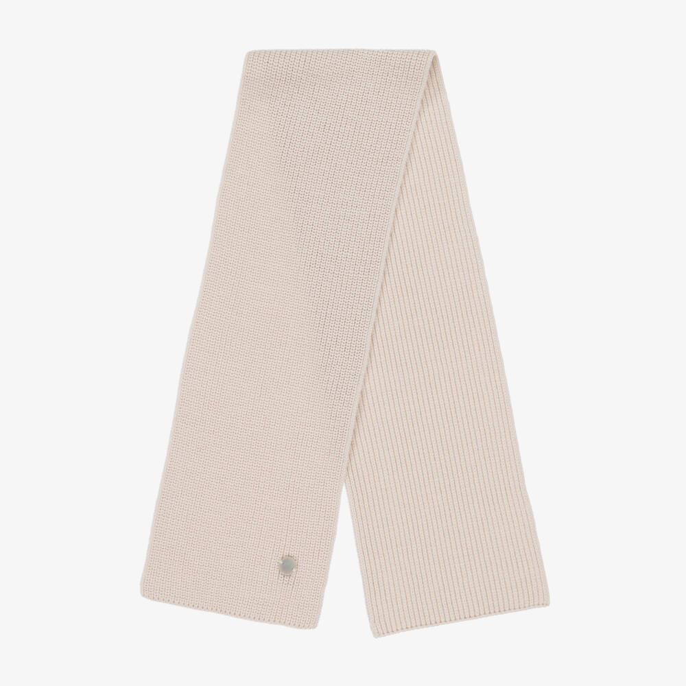 Artesanía Granlei-Beige Knitted Hat & Scarf Set | Childrensalon