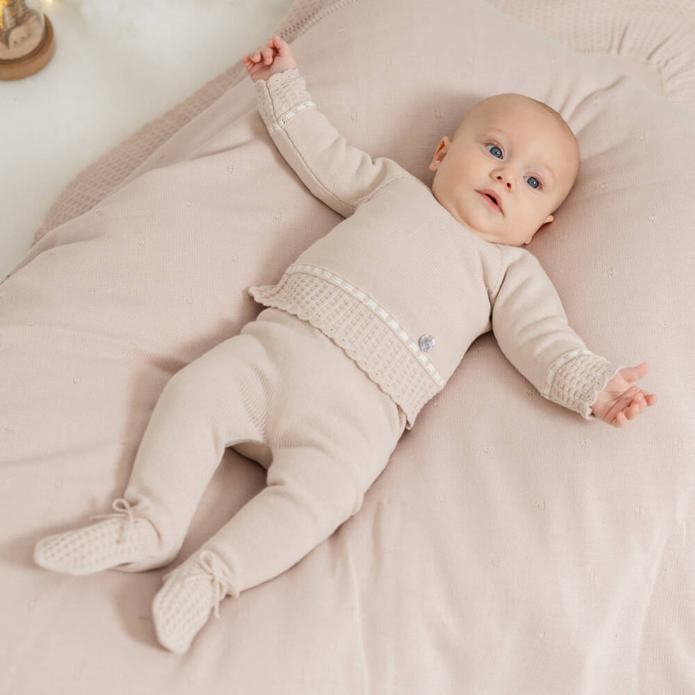 Artesanía Granlei-شال محبوك لون بيج | Childrensalon