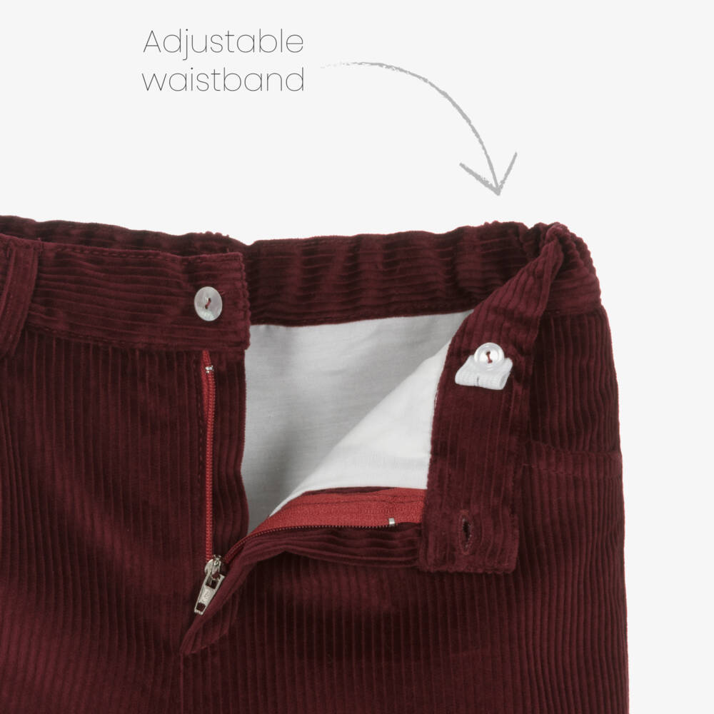 Artesanía Granlei-Boys Beige & Burgundy Red Fair Isle Shorts Set | Childrensalon