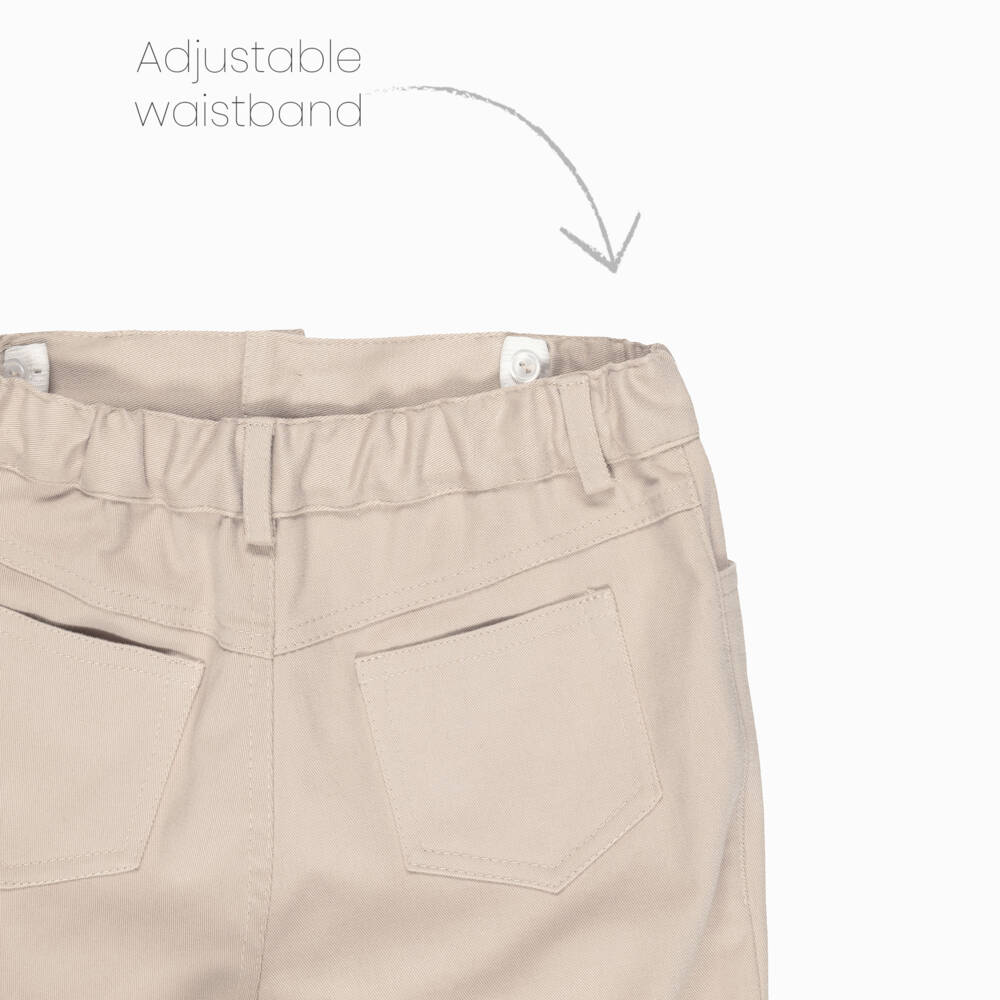 Artesanía Granlei-Boys Blue & Beige Fair Isle Sweater & Shorts Set | Childrensalon