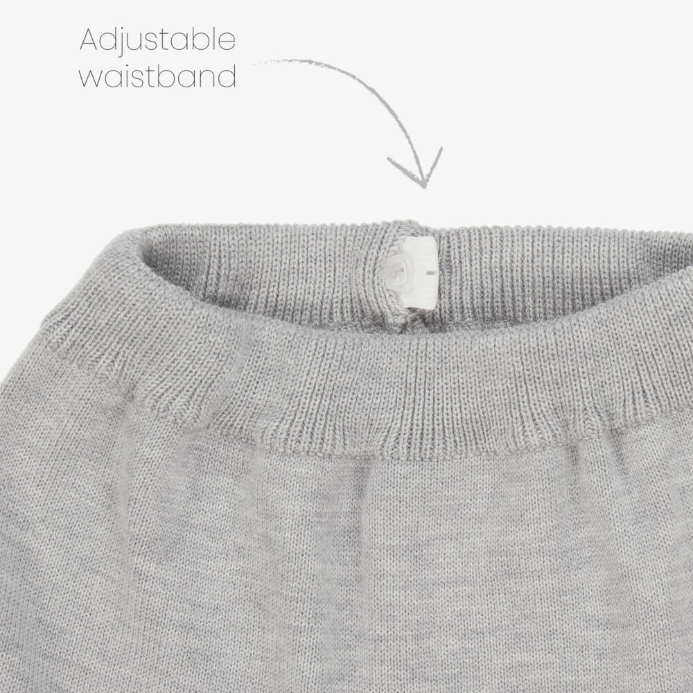 Artesanía Granlei-Boys Grey Fair Isle Knitted Trouser Set | Childrensalon