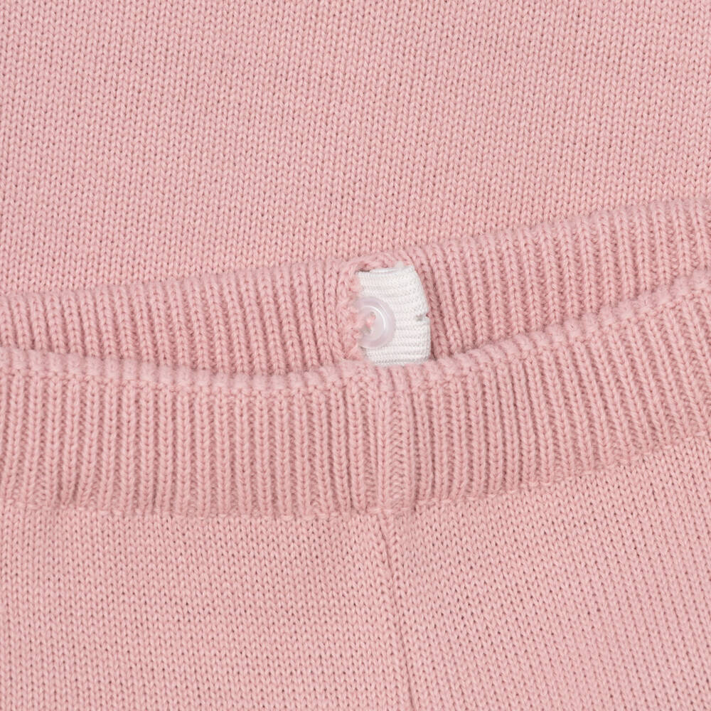 Artesanía Granlei-Girls Ivory & Pink Fair Isle Knit Trousers Set | Childrensalon