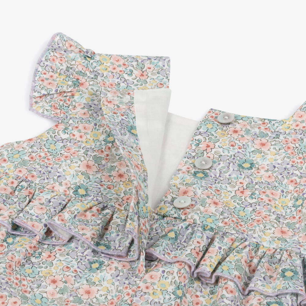 Artesanía Granlei-Girls Lilac Floral Jumpsuit | Childrensalon
