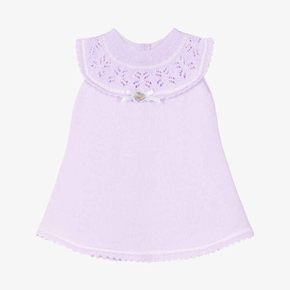 Artesanía Granlei-Платье сиреневое с кружевным воротником для девочек | Childrensalon