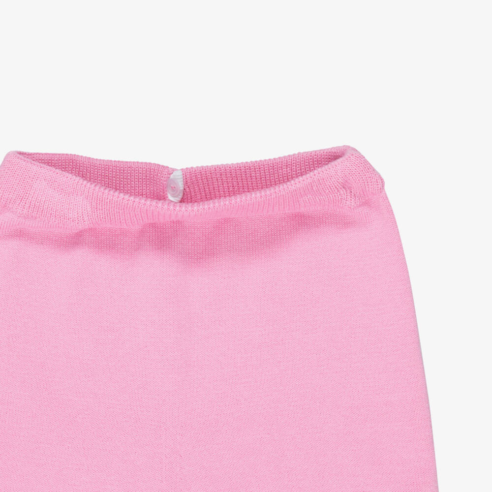 Artesanía Granlei-Girls Pink Knitted Top & Shorts Set | Childrensalon