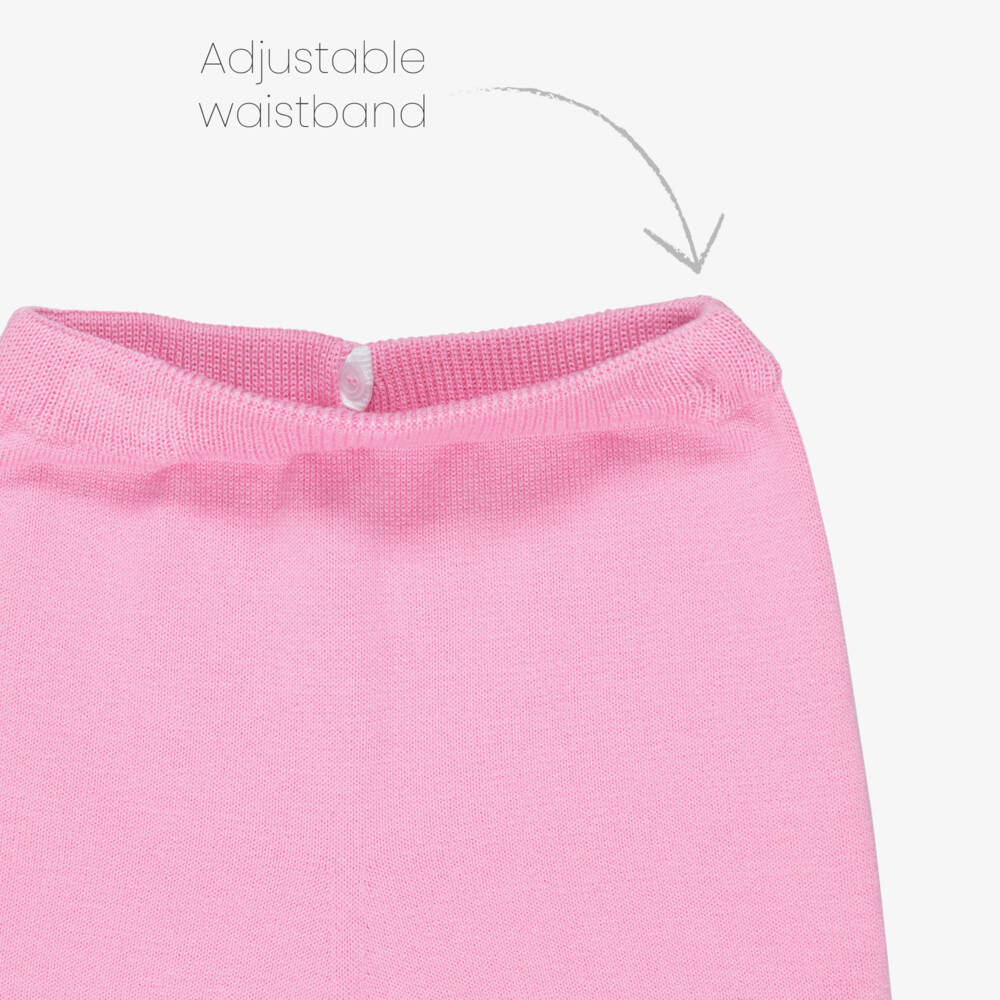 Artesanía Granlei-Girls  Pink Knitted Top & Shorts Set | Childrensalon