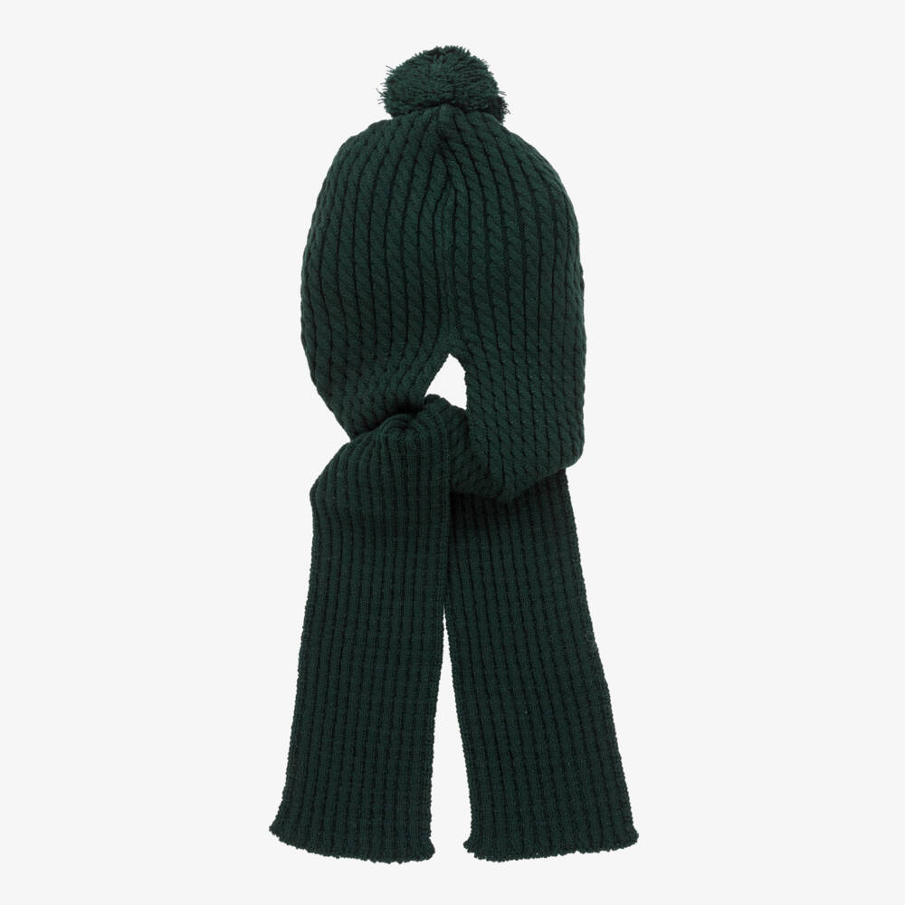 Artesanía Granlei-قبعة محبوكة لون أخضر داكن  | Childrensalon