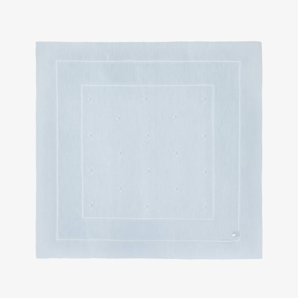 Artesanía Granlei-Grey Openwork Knitted Baby Blanket (106cm) | Childrensalon