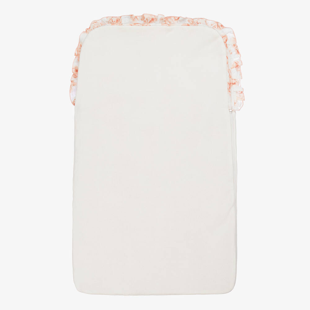 Artesanía Granlei-Ivory Knit Floral Baby Nest (72cm) | Childrensalon