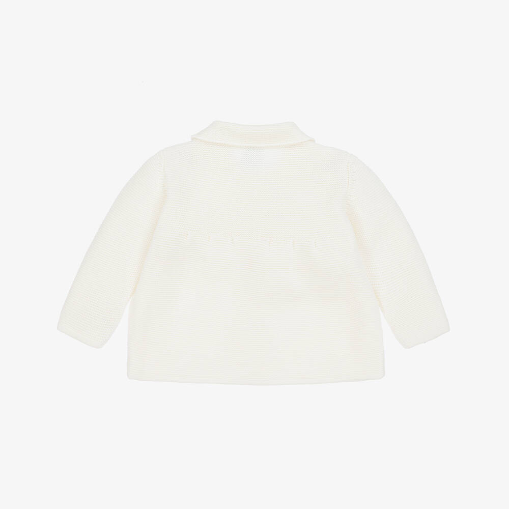 Artesanía Granlei-Ivory Knitted Cardigan | Childrensalon