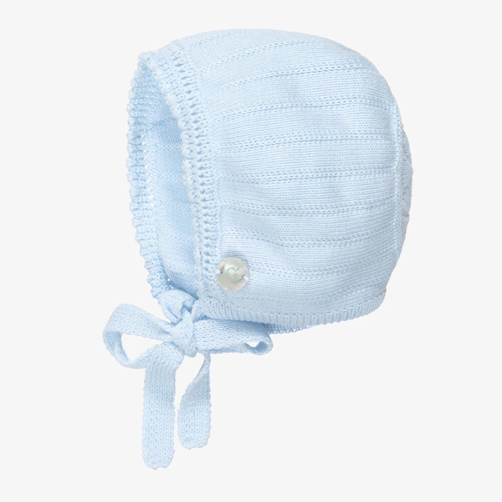 Artesanía Granlei-Чепчик голубой вязаный для малышей | Childrensalon