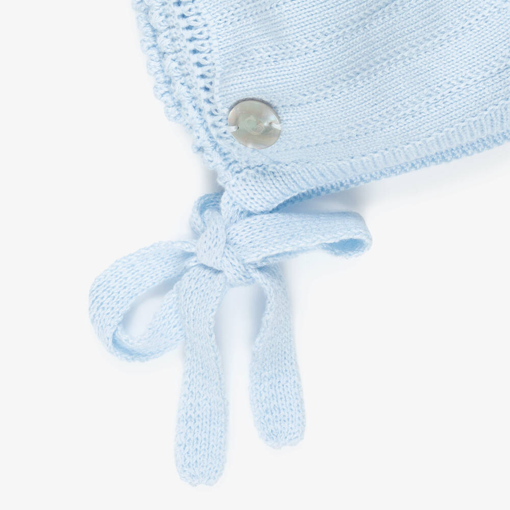 Artesanía Granlei-Чепчик голубой вязаный для малышей | Childrensalon
