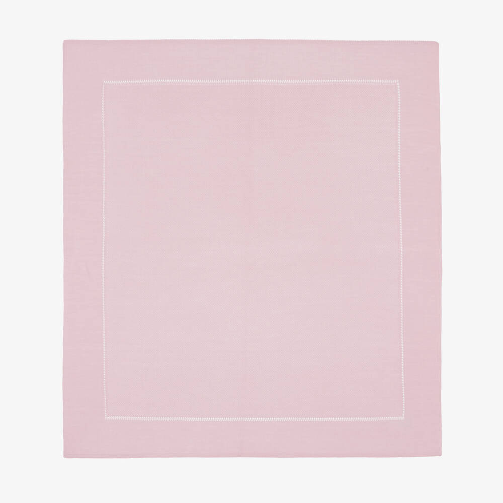 Artesanía Granlei-Pink Knitted Baby Blanket (107cm) | Childrensalon