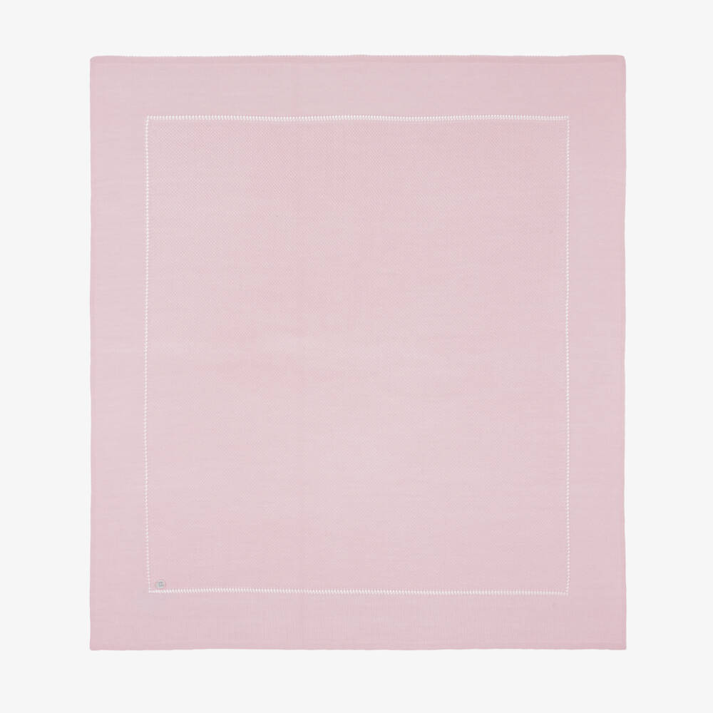 Artesanía Granlei-Pink Knitted Baby Blanket (107cm) | Childrensalon