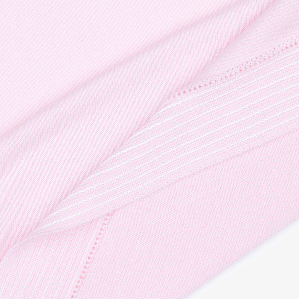 Artesanía Granlei-Pink Knitted Baby Blanket with Duck Motif (93cm) | Childrensalon