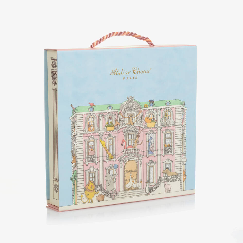 Atelier Choux Paris-قماط بطبعة منطاد هوائي لون أبيض للبنات الرضع | Childrensalon