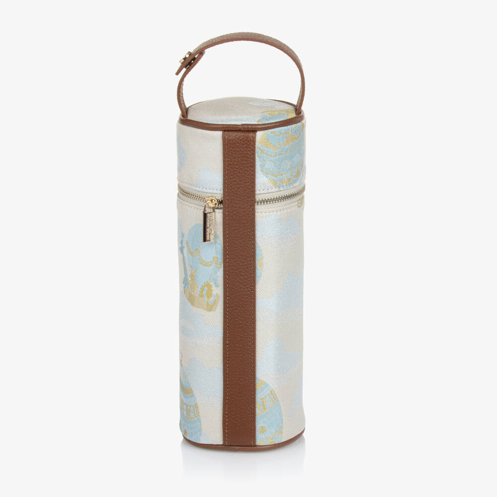 Atelier Choux Paris-Blue Jacquard Bottle Bag (23cm) | Childrensalon