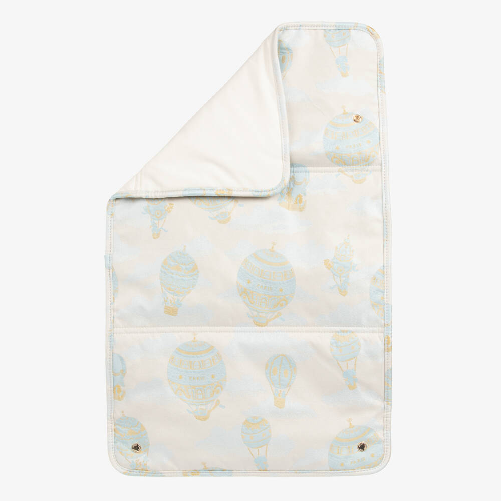 Atelier Choux Paris-Blue Jacquard Changing Bag (46cm) | Childrensalon