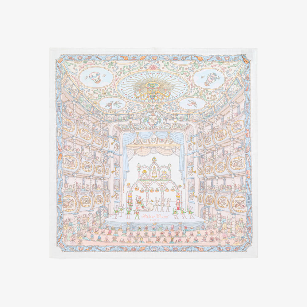 Atelier Choux Paris-طقم لفافة ومريلة قطن عضوي لون زهري وأزرق فاتح | Childrensalon