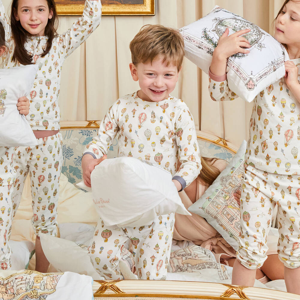 Atelier Choux Paris-Ivory Cotton Balloons Leggings Set | Childrensalon