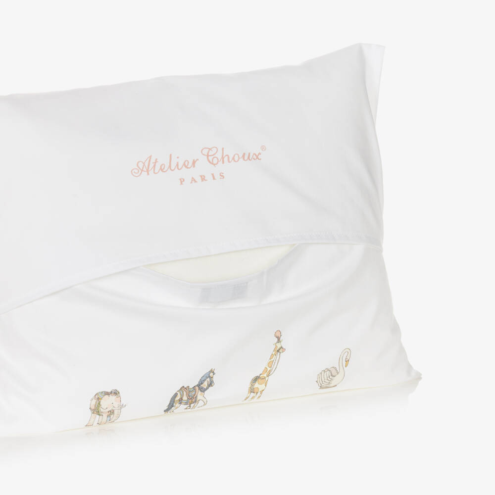 Atelier Choux Paris-وسادة قطن ساتان لون عاجي للأطفال الرضع (42 سم) | Childrensalon