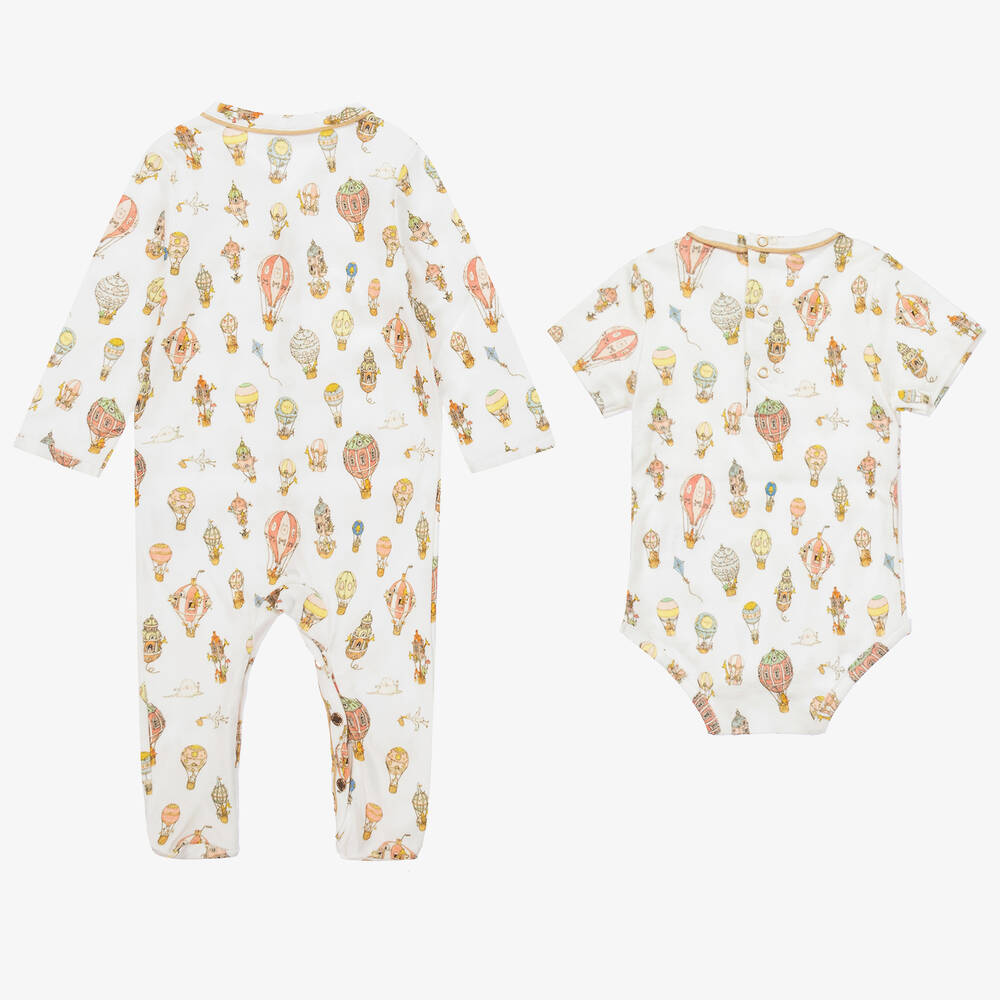 Atelier Choux Paris-Ivory Luxury Babysuit Gift Set | Childrensalon