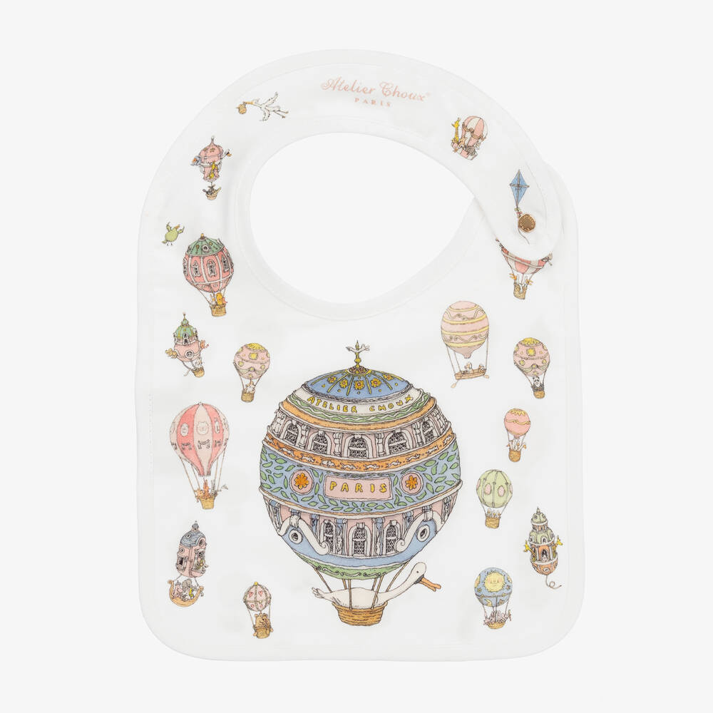 Atelier Choux Paris-مريلة قطن عضوي لون عاجي للأطفال | Childrensalon