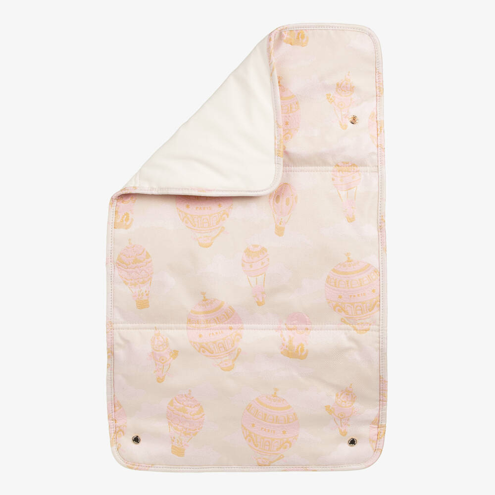 Atelier Choux Paris-حقيبة تغيير الحفاضات جاكار لون زهري (46 سم) | Childrensalon