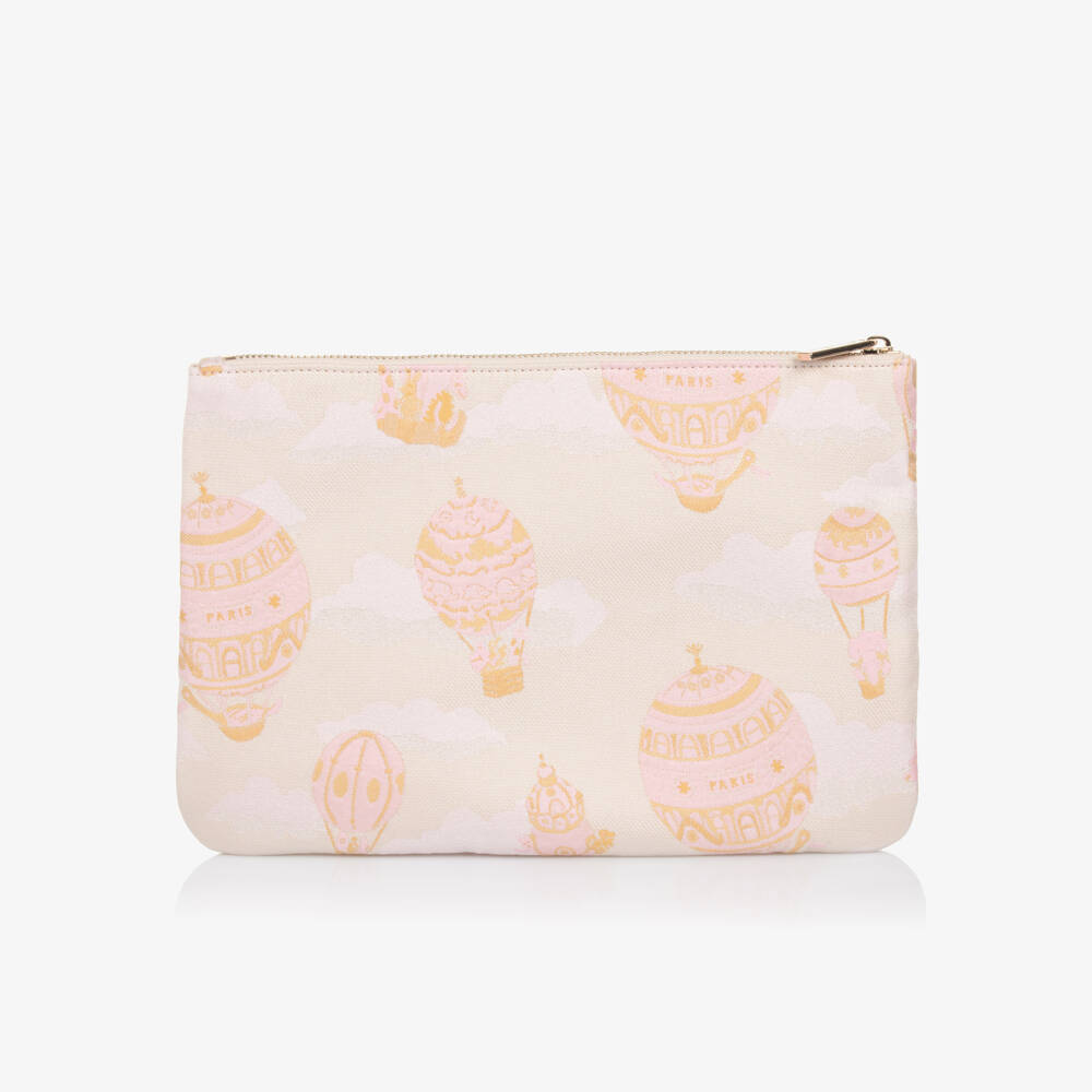 Atelier Choux Paris-Pink Jacquard Wash Bag (31cm) | Childrensalon