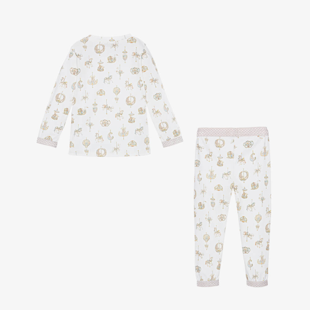 Atelier Choux Paris-طقم ليقنز قطن جيرسي لون أبيض | Childrensalon