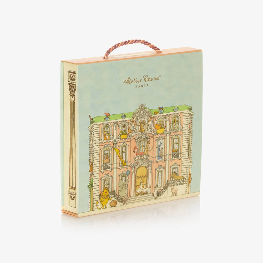 Atelier Choux Paris-قماط بطبعة دوامة الخيل لون أبيض (98 سم) | Childrensalon