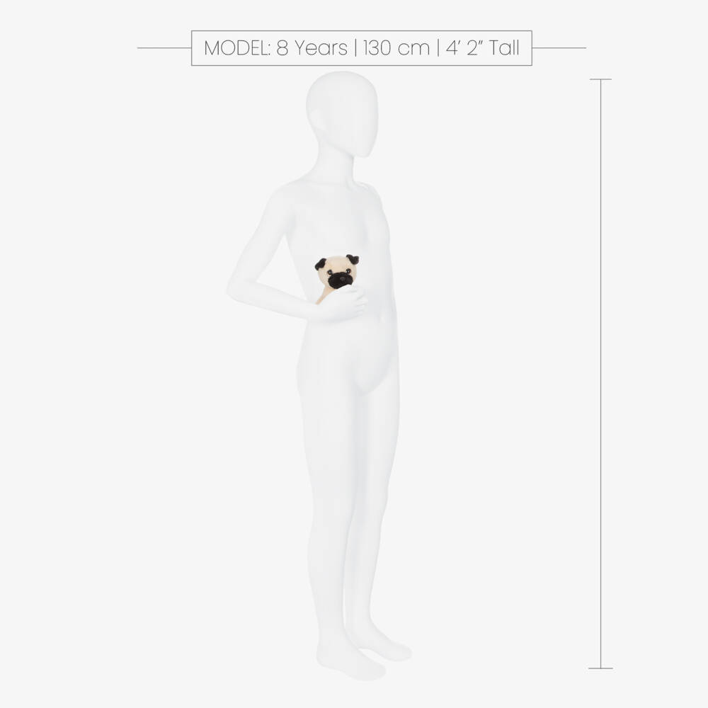 Aurora-Beige Preston Pug Soft Toy (16cm) | Childrensalon