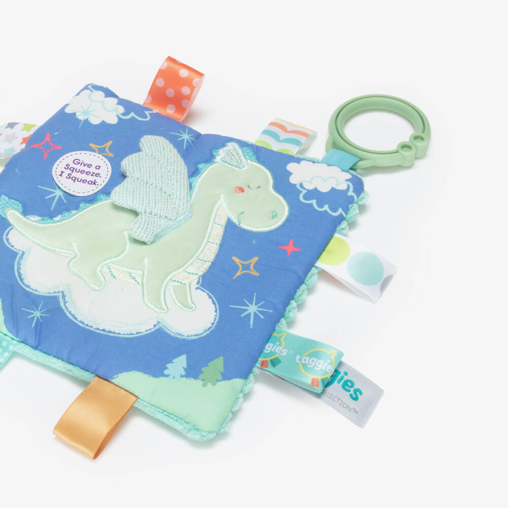 Aurora-Сине-зелёная книжка-шуршалка Дракон (16см) | Childrensalon