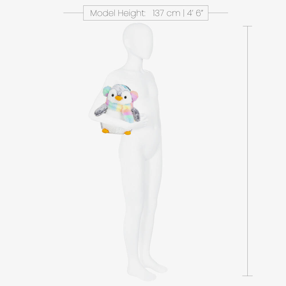 Aurora-PomPom Penguin Muffs & Scarf Soft Toy (22cm) | Childrensalon