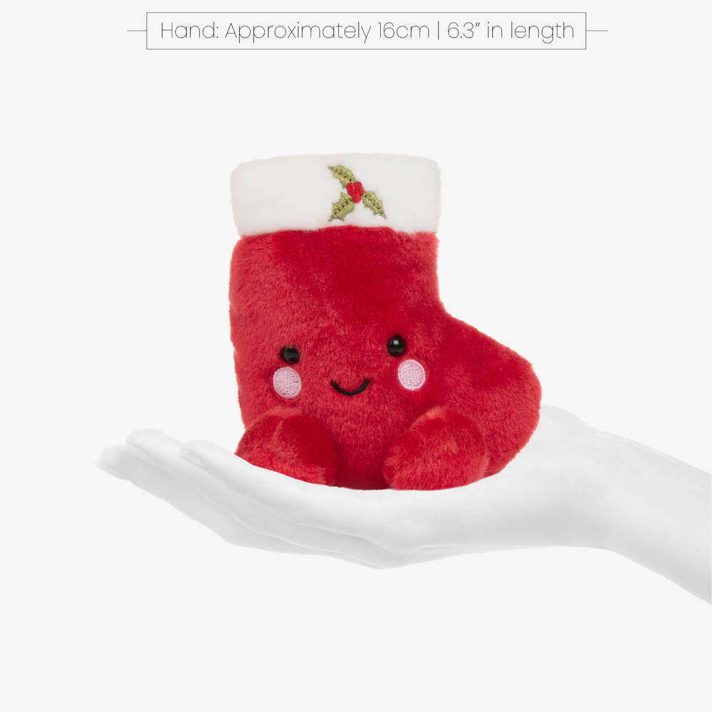 Aurora Palm Pals-Red Holly Stocking Soft Toy (12 cm) | Childrensalon