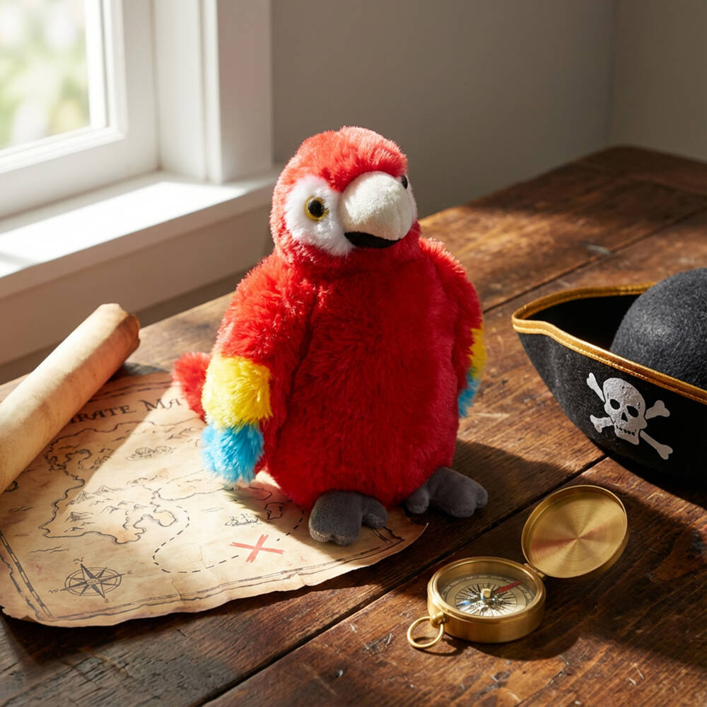 Aurora-Мягкая игрушка Красный ара (19см) | Childrensalon