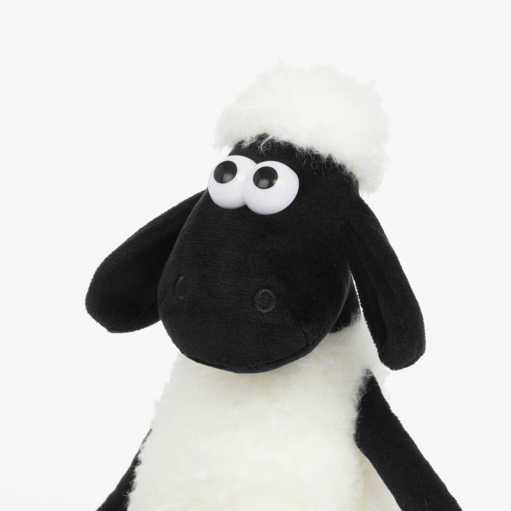 Aurora-White & Black Shaun The Sheep Soft Toy (30cm) | Childrensalon