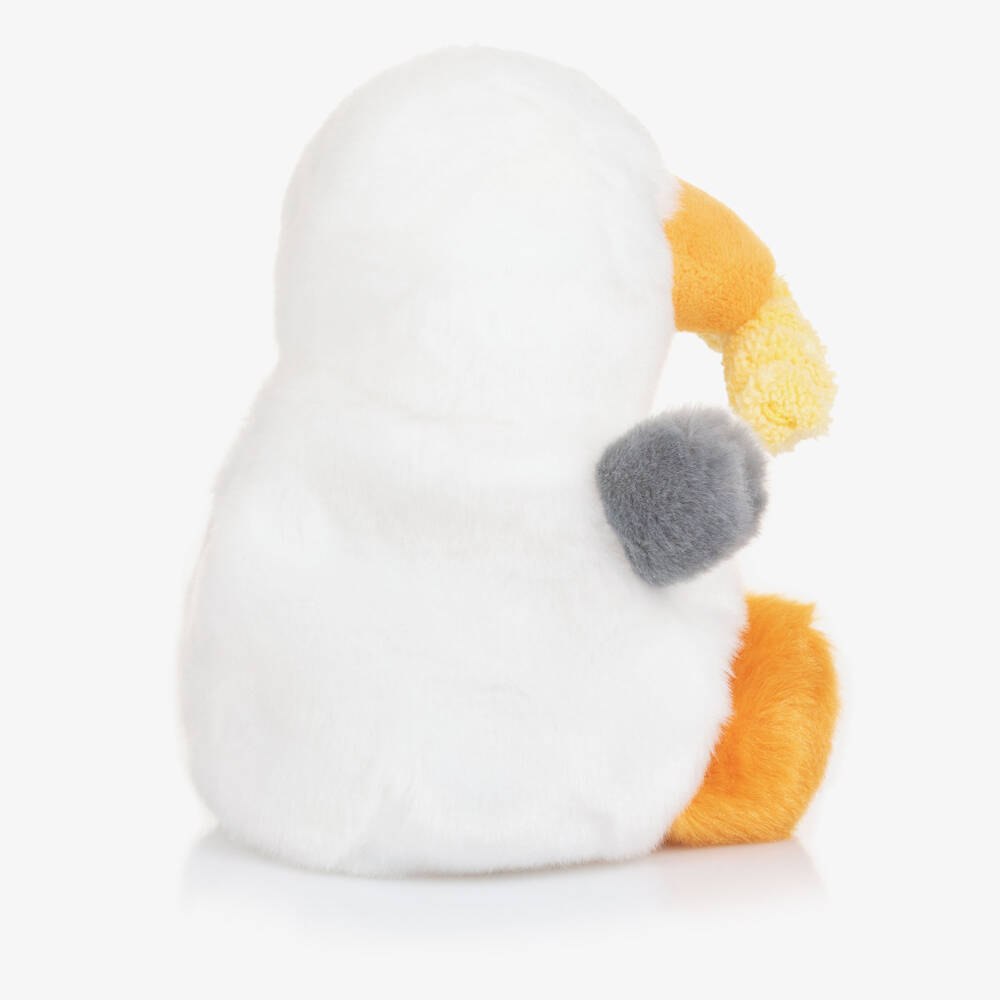 Aurora-White Buoy Seagull with Fry Soft Toy (13cm) | Childrensalon