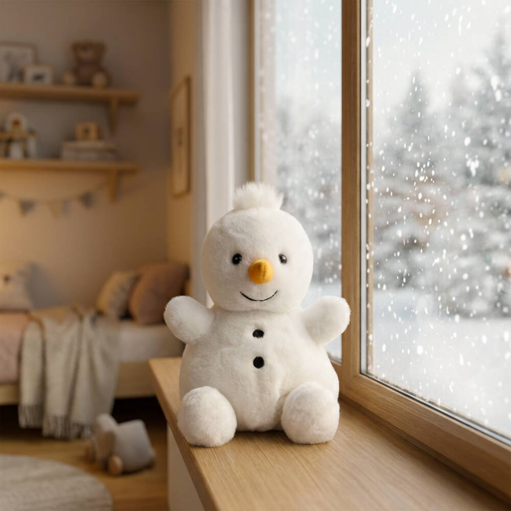 Aurora-White Froyo Snowman Soft Toy (18cm) | Childrensalon