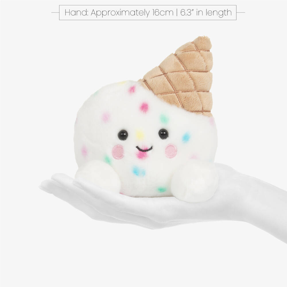 Aurora-White Sprinkle Ice Cream Soft Toy (14cm) | Childrensalon